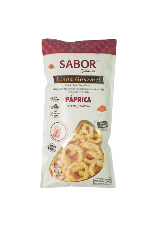 Sabor Rosca de Polvilho Gourmet Paprica  20x60g