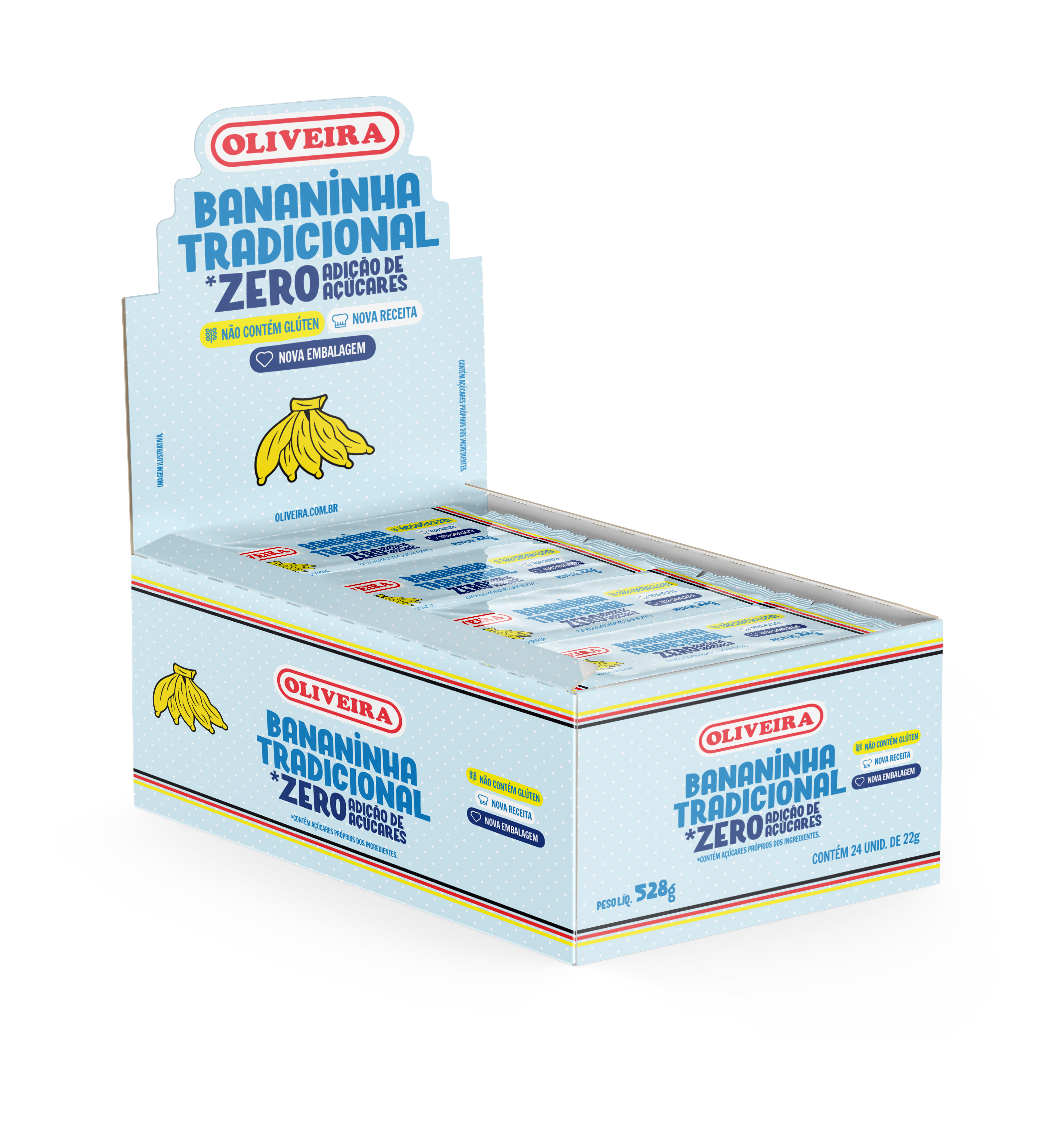 Display Bananinha Tradicional Zero Açúcar 24x22g