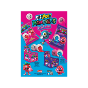 Dip Loko Monster Chicle Sabor Framboesa Danilla 40X6,8G