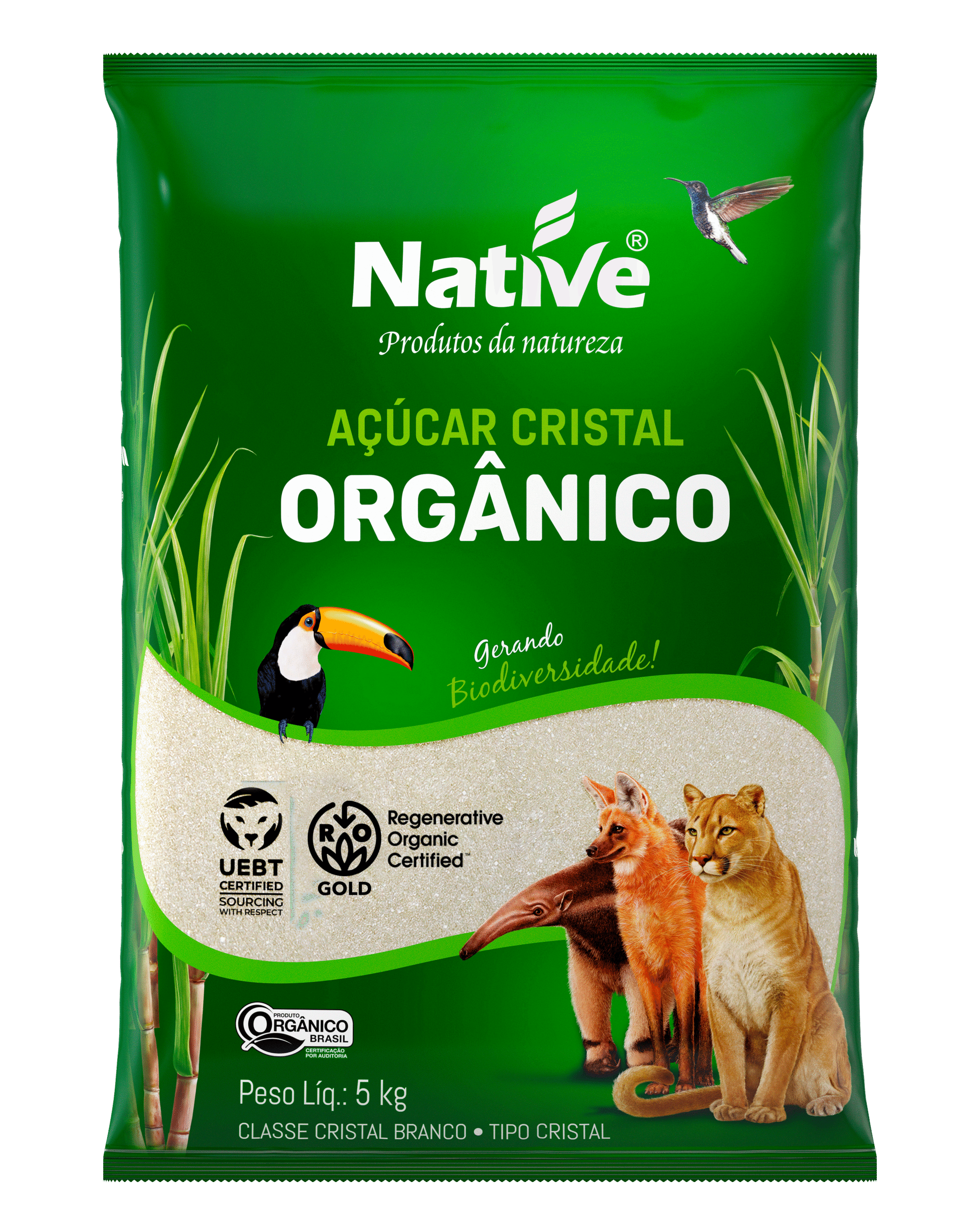 ACUCAR CRISTAL CLARO ORGANICO 6X5KG